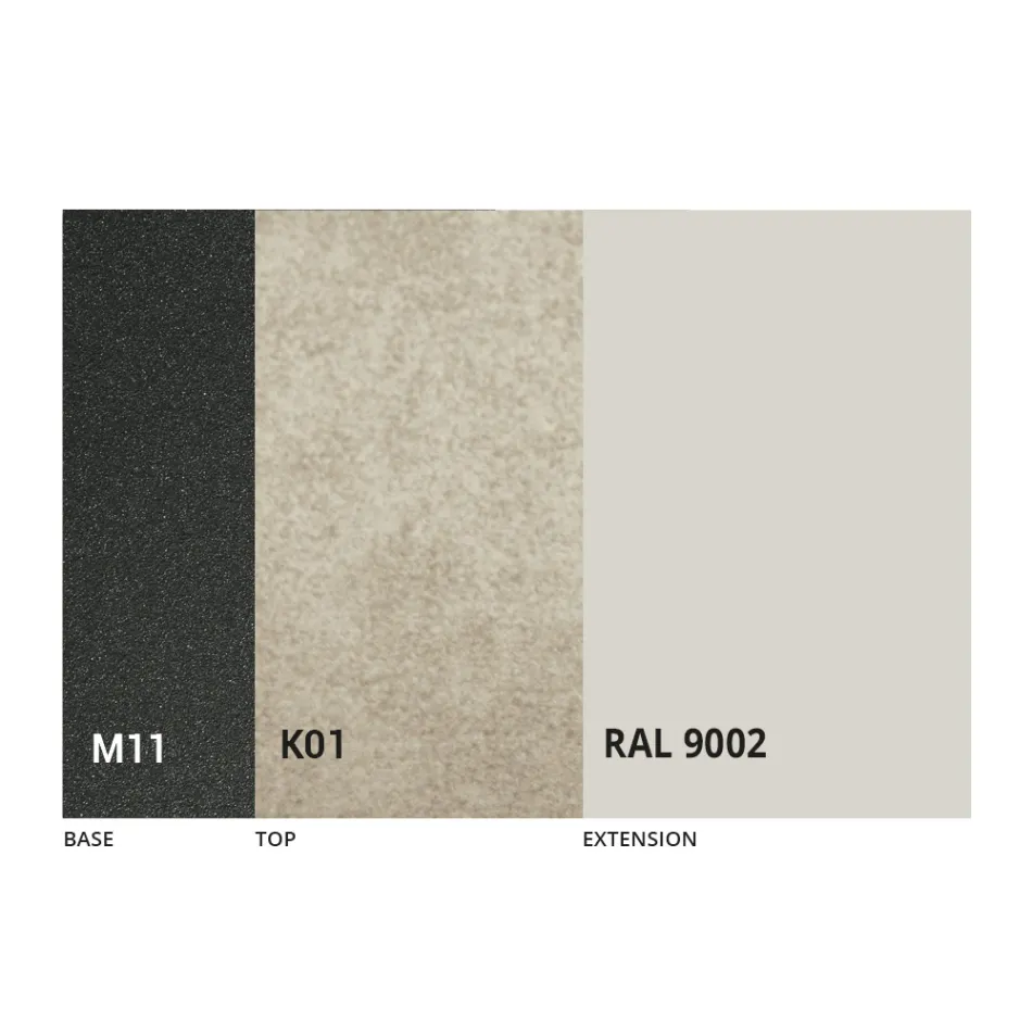 طاولة طعام قابلة للتمديد حتى 170 سم مصنوعة من السيراميك في إيطاليا - تريميتي Viadurini