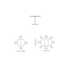 طاولة طعام قابلة للتمديد حتى 170 سم من الخشب المصفح، صنع في إيطاليا - دولارات Viadurini