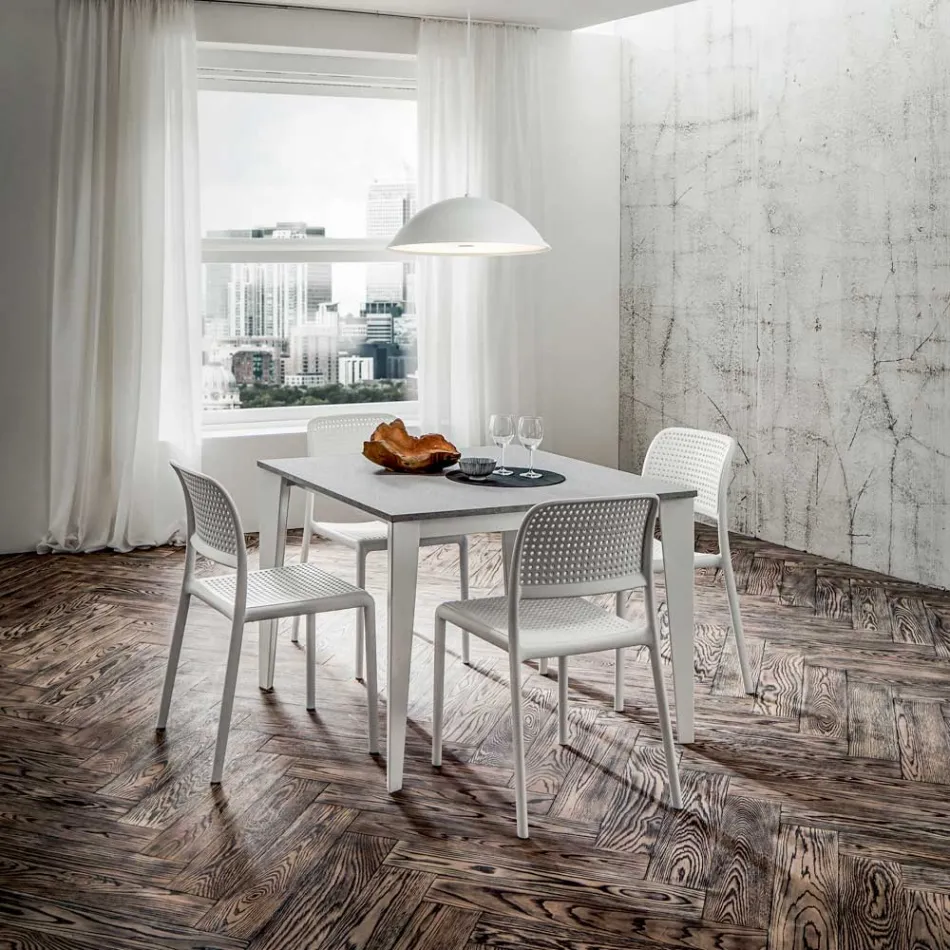 طاولة طعام قابلة للتمديد حتى 252 سم من Hpl صنع في إيطاليا - Efisto Viadurini