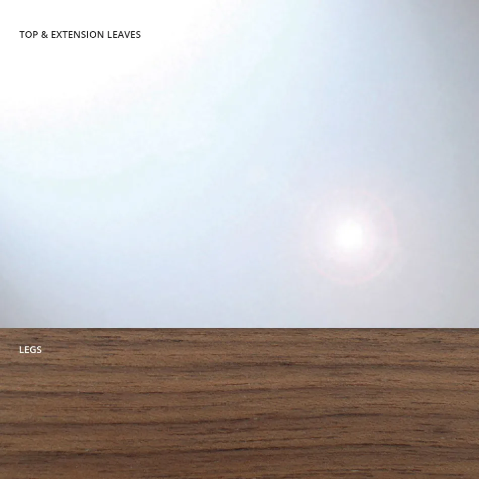 طاولة طعام قابلة للتمديد حتى 280 سم مصنوعة من الزجاج في إيطاليا - أنتيمو Viadurini