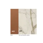 طاولة طعام قابلة للتمديد حتى 280 أو 298 سم من السيراميك المعدني - ريفيا Viadurini