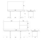 طاولة طعام قابلة للتمديد حتى 280 أو 298 سم مع سطح سيراميك - نوميا Viadurini