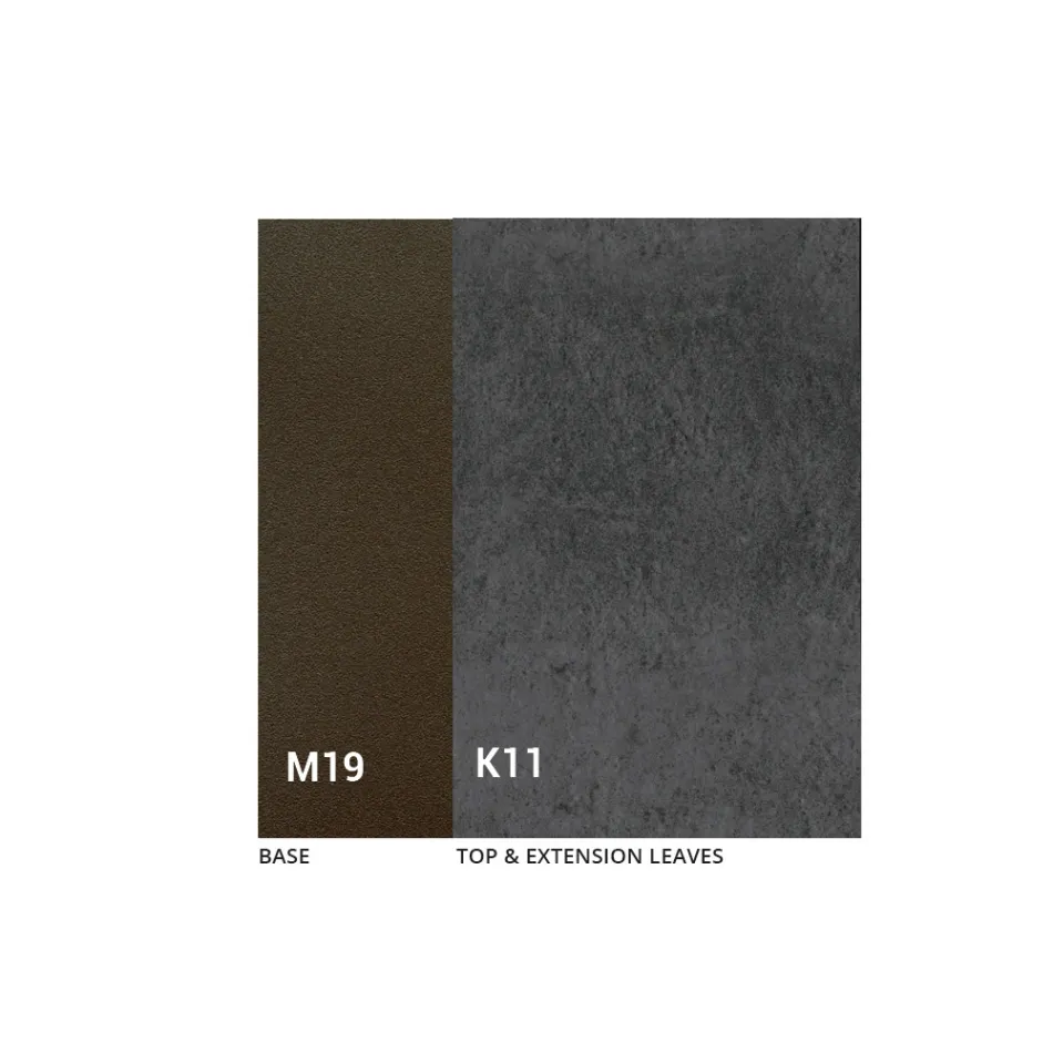 طاولة طعام قابلة للتمديد حتى 280 أو 298 سم مع سطح سيراميك - نوميا Viadurini