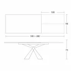 طاولة طعام قابلة للتمديد حتى 298 سم من السيراميك، صنع في إيطاليا - أناكوندا Viadurini