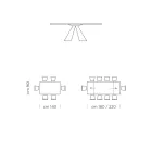 طاولة طعام قابلة للتمديد حتى 300 سم من فينيكس، صنع في إيطاليا - دالماتيان Viadurini