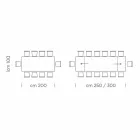 طاولة طعام قابلة للتمديد حتى 300 سم من الخشب الرقائقي، صنع في إيطاليا - سيتيميو Viadurini