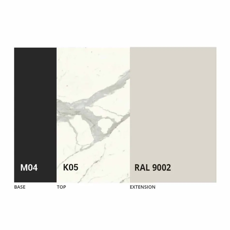 طاولة طعام قابلة للتمديد حتى 310 سم من السيراميك صنع في إيطاليا - بيتاجورا Viadurini