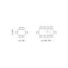 طاولة طعام قابلة للتمديد حتى 310 سم من الميلامين صنع في إيطاليا - السبعينيات Viadurini