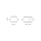 طاولة طعام قابلة للتمديد حتى 310 سم من الميلامين صنع في إيطاليا - السبعينيات Viadurini