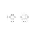 طاولة طعام قابلة للتمديد حتى 310 سم من الميلامين صنع في إيطاليا - السبعينيات Viadurini