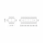 طاولة طعام قابلة للتمديد حتى 450 سم من الخشب الرقائقي، صنع في إيطاليا - سالنتينو Viadurini