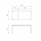 طاولة طعام قابلة للتمديد من خشب البلوط فيدرو، صنع في إيطاليا Viadurini