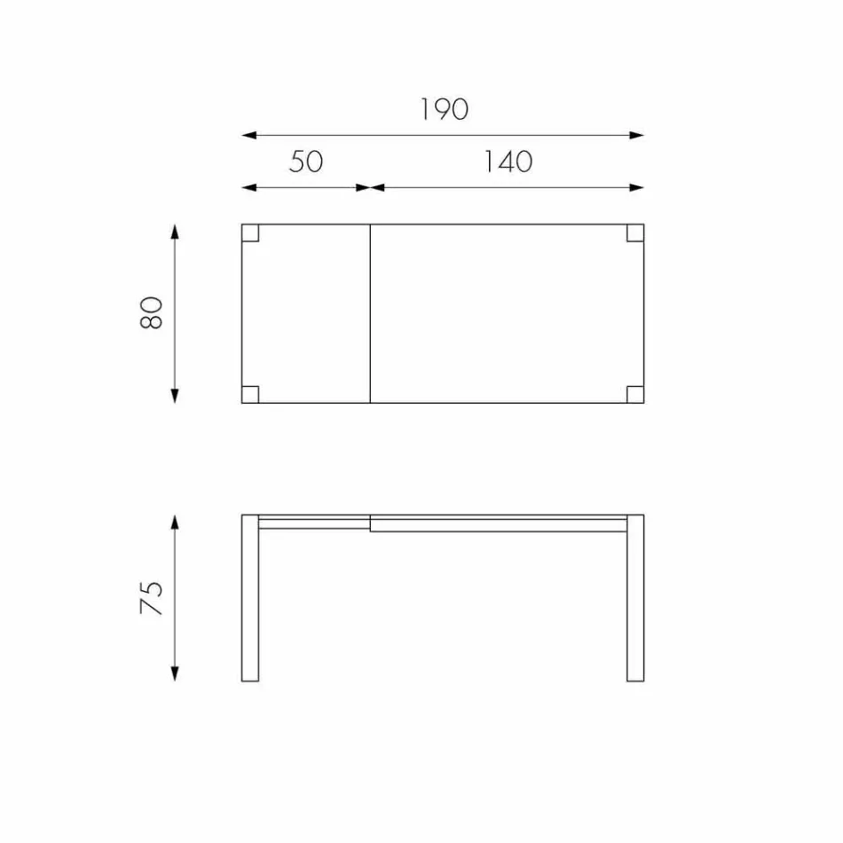 طاولة طعام قابلة للتمديد من خشب البلوط فيدرو، صنع في إيطاليا Viadurini