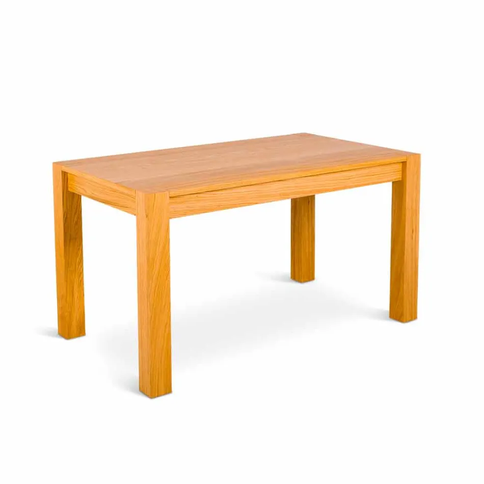 طاولة طعام قابلة للتمديد من خشب البلوط فايدروس، صنع في إيطاليا Viadurini