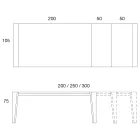 طاولة طعام قابلة للتمديد من الخشب القشرة بتشطيبات متنوعة - جيري Viadurini