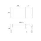 طاولة طعام قابلة للتمديد من الخشب القشرة بتشطيبات متنوعة - جيري Viadurini