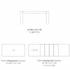 طاولة طعام قابلة للتمديد من خشب الميلامين، صنع في إيطاليا، أوكي Viadurini