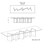 طاولة طعام بقاعدة وسطح زجاجي مستطيل، صنع في إيطاليا - تومي Viadurini