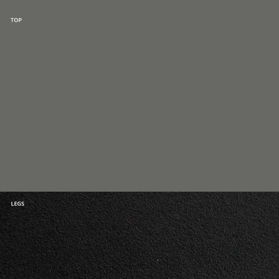 طاولة طعام بسطح فينيكس وقاعدة فولاذية، صنع في إيطاليا - دالماتيان Viadurini