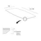 طاولة طعام بسطح Hpl وقاعدة معدنية، صنع في إيطاليا - أريستو Viadurini