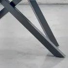 طاولة طعام بسطح خشبي مكسو، صنع في إيطاليا - سيتيميو Viadurini