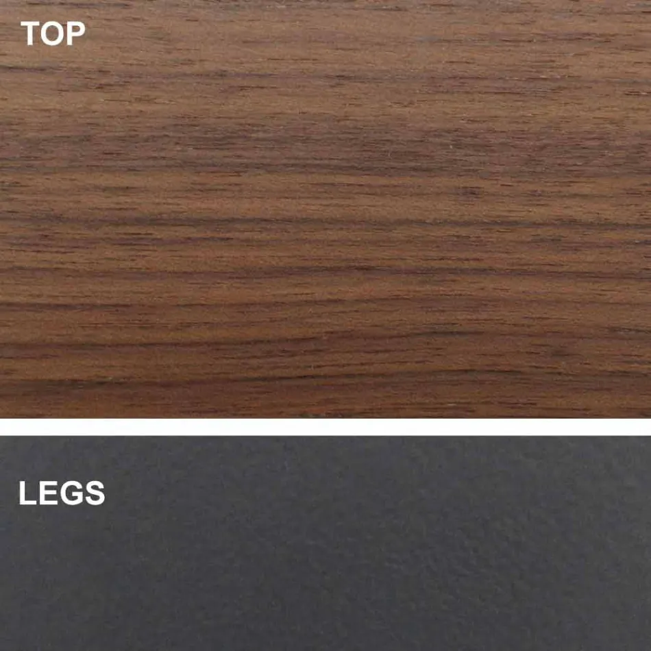 طاولة طعام بسطح خشبي مُقشّر، صنع في إيطاليا - سيتيميو Viadurini