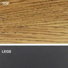 طاولة طعام بسطح خشبي مكسو، صنع في إيطاليا - سيتيميو Viadurini