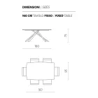 طاولة طعام بسطح من قشرة خشب البلوط، صنع في إيطاليا - أنتونينو Viadurini