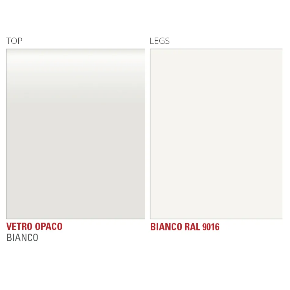 طاولة طعام عالية الجودة مع سطح زجاجي مطلي مصنوع في إيطاليا - برونتولو Viadurini