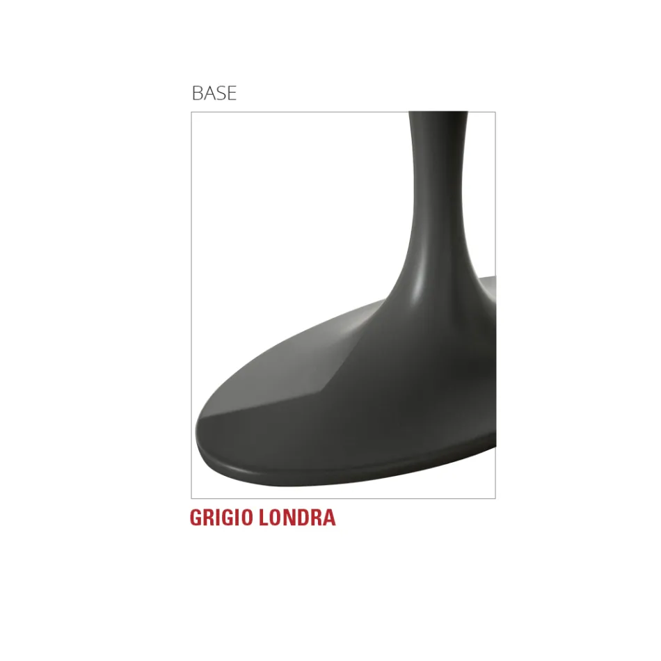 طاولة طعام بسطح بيضاوي من الخشب الرقائقي، صنع في إيطاليا - برونتولو Viadurini