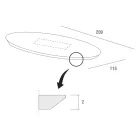 طاولة طعام بسطح بيضاوي من الخشب الرقائقي، صنع في إيطاليا - برونتولو Viadurini