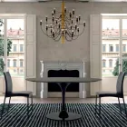 طاولة طعام ذات سطح دائري من فينيكس عالي الجودة، صنع في إيطاليا - دولارات Viadurini