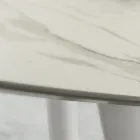 طاولة طعام بسطح دائري من اللامنيوم، صنع في إيطاليا - لينجوتو Viadurini