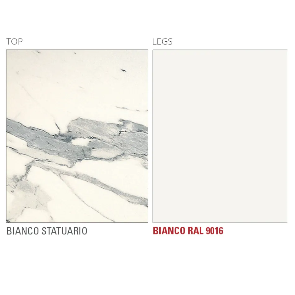 طاولة طعام بسطح دائري من اللامنيوم، صنع في إيطاليا - لينجوتو Viadurini