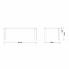 طاولة طعام بتصميم من خشب الجوز الطبيعي، طول 200 سم × عرض 100 سم، من إيفون Viadurini