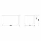 طاولة طعام بتصميم عصري من خشب البلوط الصلب، طول 160 سم × عرض 90 سم، لوران Viadurini