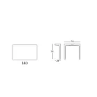 طاولة طعام بتصميم Hpl وبولي إيثيلين ملون، صنع في إيطاليا - جمالا Viadurini