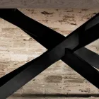 طاولة طعام بتصميم من خشب البلوط والمعدن من إنتاج أونسينو في إيطاليا Viadurini