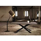 طاولة طعام بتصميم من خشب البلوط والمعدن من إنتاج أونسينو في إيطاليا Viadurini