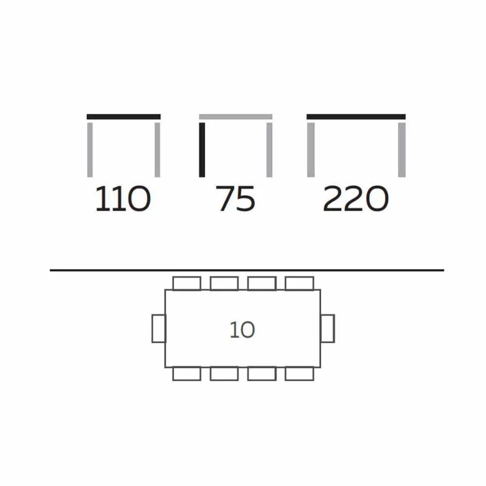 طاولة طعام بتصميم من الزجاج المدخن وخشب الرماد المدهون، صنع في إيطاليا - كروما Viadurini