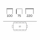 طاولة طعام بتصميم عصري من خشب الجريس والرماد، صنع في إيطاليا - شارول Viadurini
