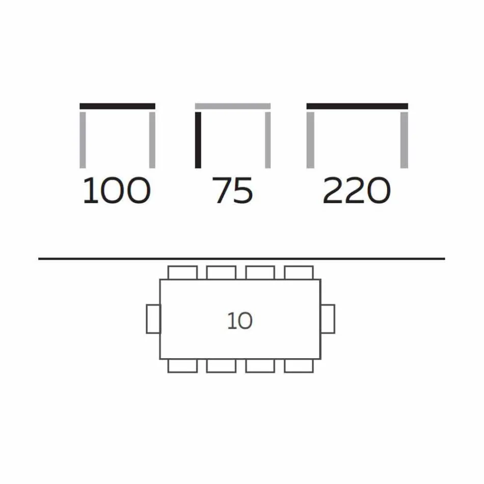 طاولة طعام بتصميم عصري من خشب الجريس والرماد، صنع في إيطاليا - شارول Viadurini