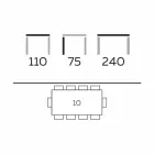 طاولة طعام بتصميم عصري من خشب الجريس والرماد، صنع في إيطاليا - شارول Viadurini