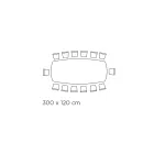 طاولة طعام ثابتة بسطح أسطواني من السيراميك، صنع في إيطاليا - أكواب Viadurini