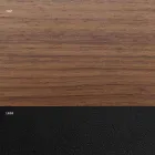 طاولة طعام مكسوة بقشرة خشبية وقاعدة فولاذية، صنع في إيطاليا - دالماتيان Viadurini