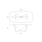 طاولة طعام مصنوعة من السيراميك بسمك 3 مم وقاعدة معدنية، مصنوعة في إيطاليا - بيوني Viadurini