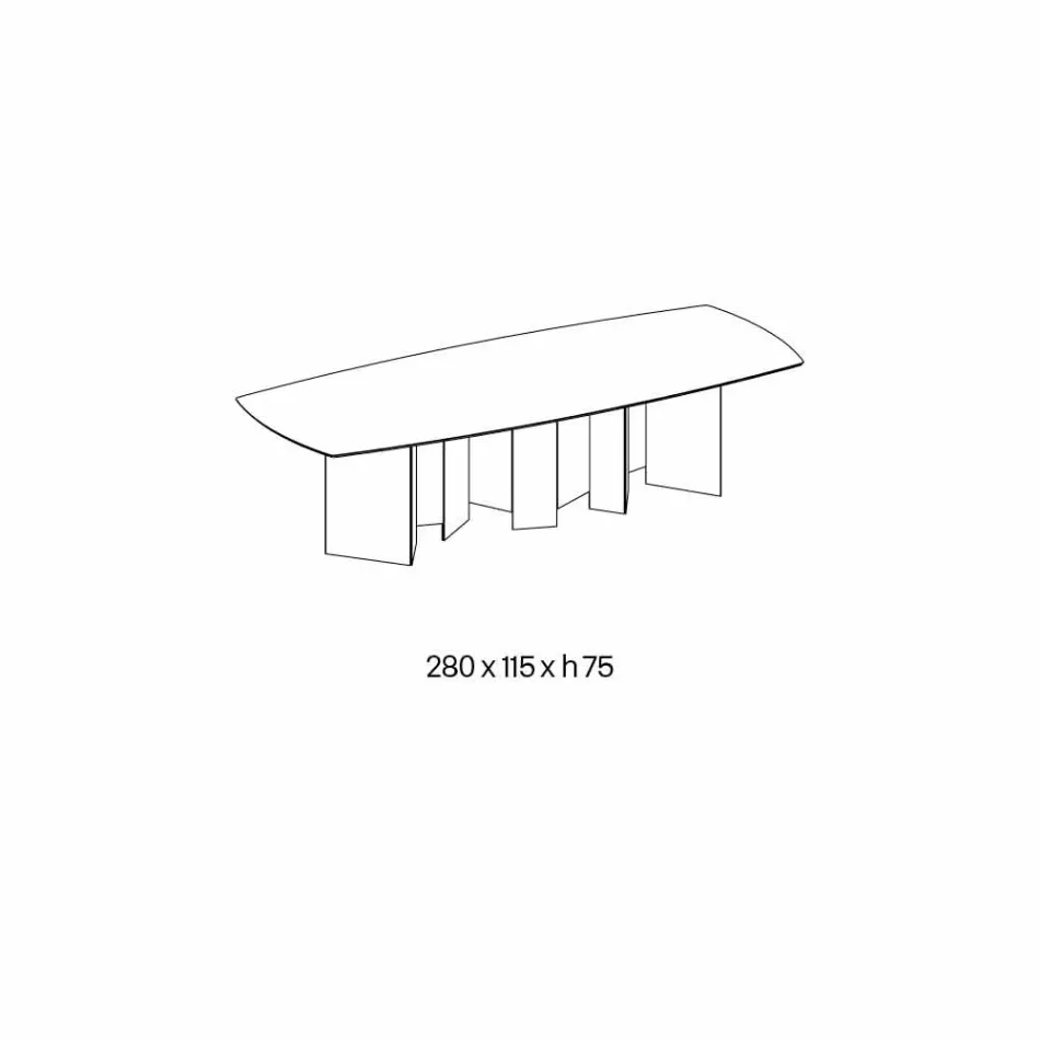 طاولة طعام سيراميك وقاعدة زجاجية خفيفة الوزن مصنوعة في إيطاليا - عشوائي Viadurini