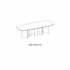 طاولة طعام سيراميك وقاعدة زجاجية خفيفة الوزن مصنوعة في إيطاليا - عشوائي Viadurini