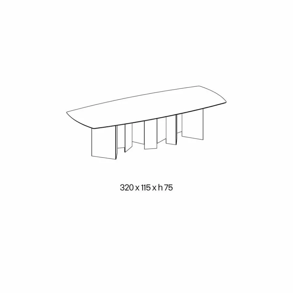 طاولة طعام سيراميك وقاعدة زجاجية خفيفة الوزن مصنوعة في إيطاليا - عشوائي Viadurini