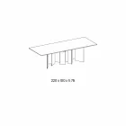 طاولة طعام سيراميك وقاعدة زجاجية خفيفة الوزن مصنوعة في إيطاليا - عشوائي Viadurini